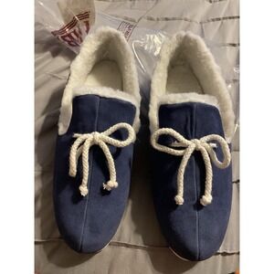 New Haband Diabetic Comfort Slip‎ On Shoes Sz 9 Cozy Fuzzy Soft